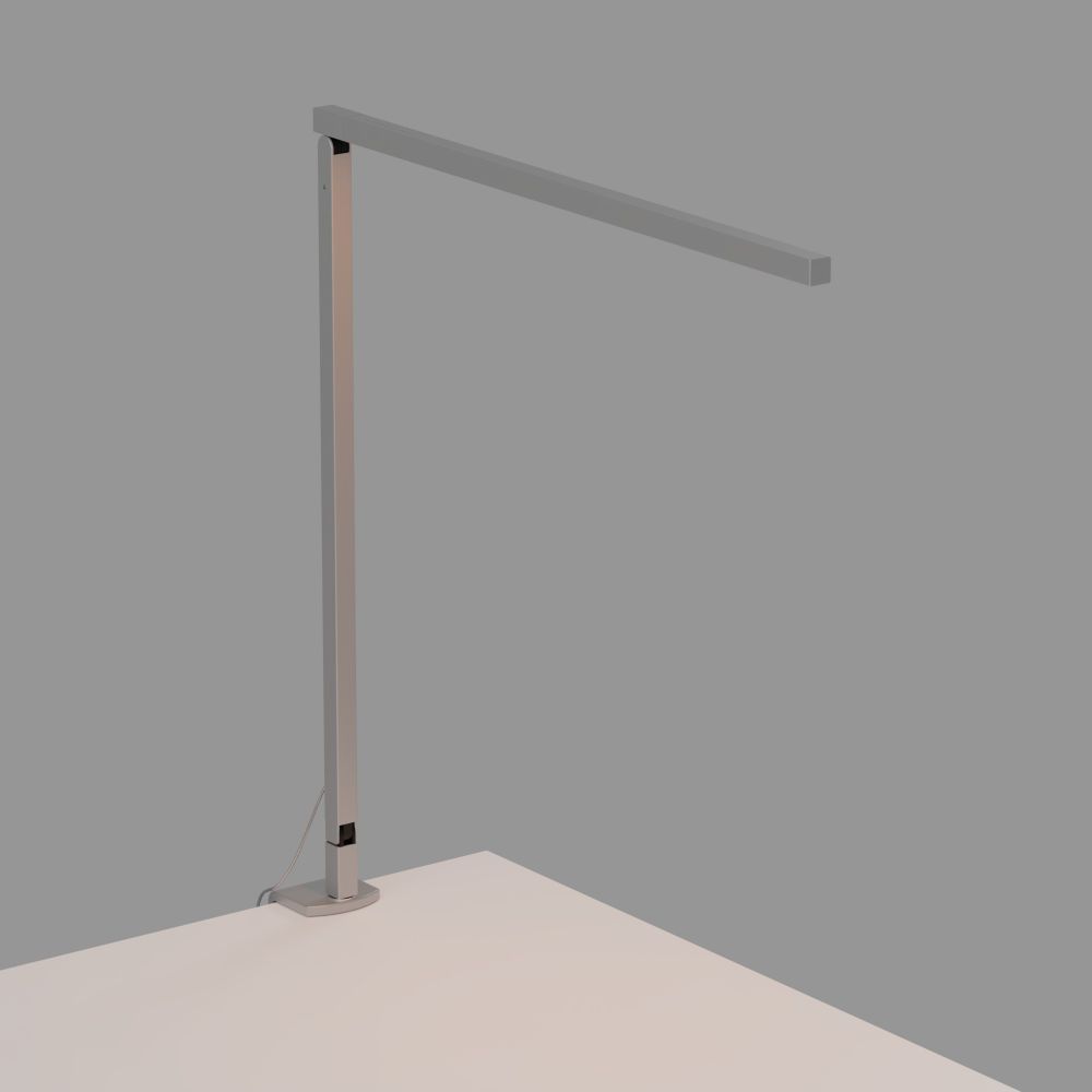 Koncept Lighting ZBD1000-W-SIL-2CL Z-Bar Solo LED Desk Lamp Gen 4 with desk clamp (Warm Light; Silver)